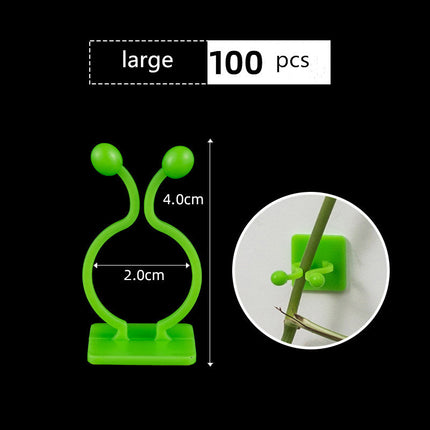Self-Adhesive Plant Fixture Clip Green Dill Fixator Garden Decor Plant Climbing Wall Buckle Plant Fixture Clip Climbing