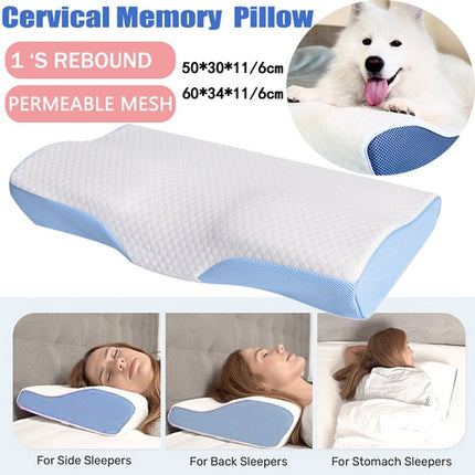 Servikale Kussing Ergonomiese Kontoer Geheueskuim Ortopediese Bedkussing Neksteun