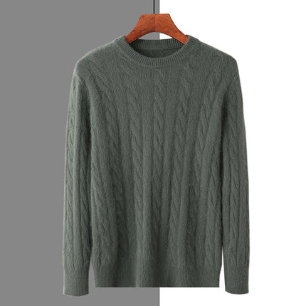 Plus Size Men's Thickened Mink Sweater Woolen Sweater