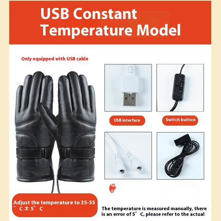 Heating Electric Thermal Gloves USB Rechargeable