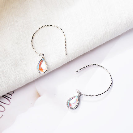 Women's Moonstone Gradient Lengthened Short Earrings