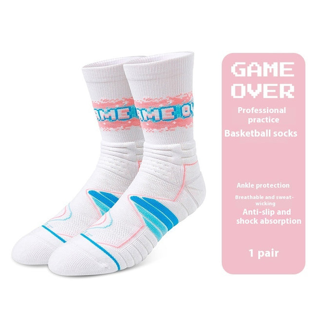 Basketball Men's American-style Long Towel Bottom Sports Socks