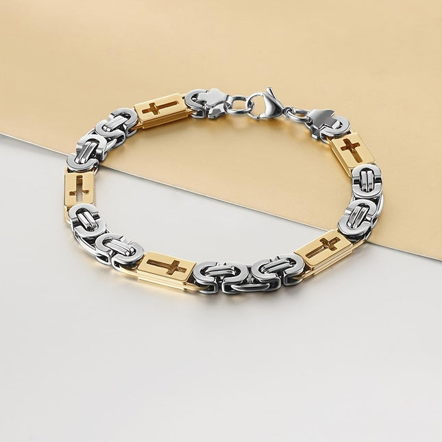 Kruisuitgekerfde Vlekvrye Staal Armband Vir Vroue