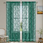 Groen Kantgordynstang / W100cm X L100cm Een Paal