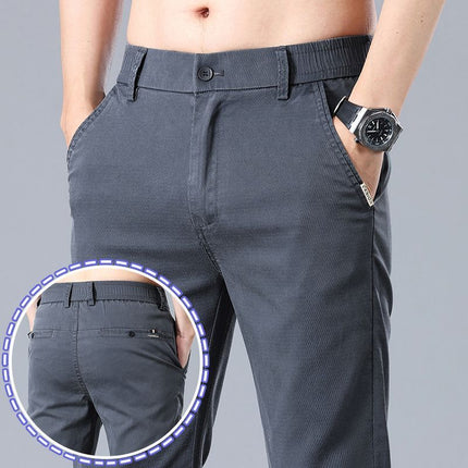 Men's Straight Leg Slim Fit Elastic Work Pants