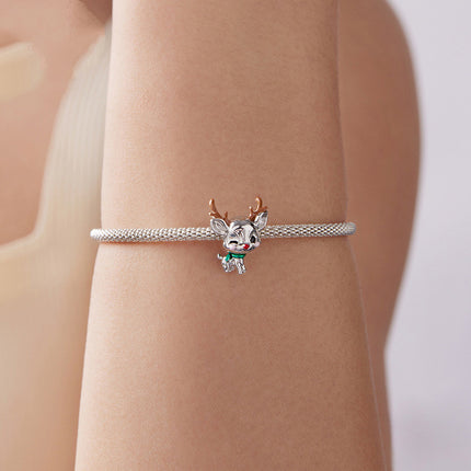 Original Christmas Elk S925 Sterling Silver Beads
