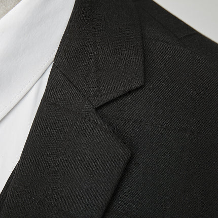 Men's Business Casual Plaid Slim Fit Suit Three-piece Suit