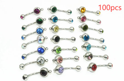 Tsjeggiese Diamant Mediese Staal Piercing Juweliersware Naeltjie Ring