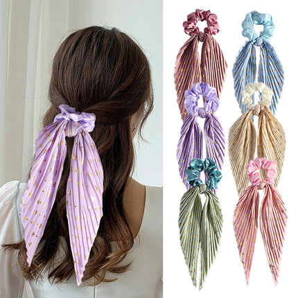 Oulike Sy Poniestert Haarrek Haarrekkie Haarbykomstighede Blomme Haarband Retro Elastiese Gedrukte Haarrek Vroue Dogter