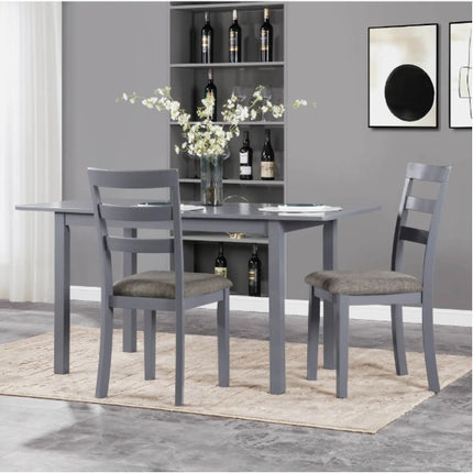 59 Uitskuifbare Eettafel, Moderne Huis Eetkamertafel Vir 4-8, Hout Kombuistafel, Eetkamer, Werkkantoor, Huis Sitkamer Meubels Vir Klein Ruimte, Donkergrys