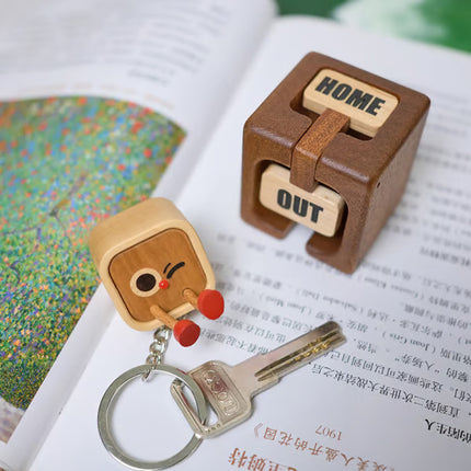 Magnetiese Hout Sleutelhouer Kreatiewe Yskasmagneet