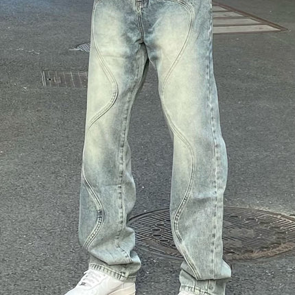 Men's Loose Straight Casual Wide-leg Jeans