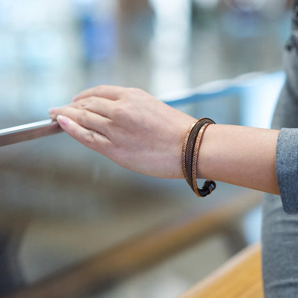Retro Rooikoper Modieuse Veelsydige Hol Oop Damesarmband