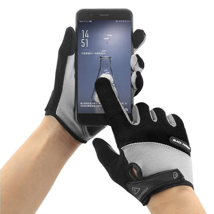 Men's And Women's Sports Non-slip Fitness Bike Full-finger Cycling Shock-absorbing Touch Screen Gloves