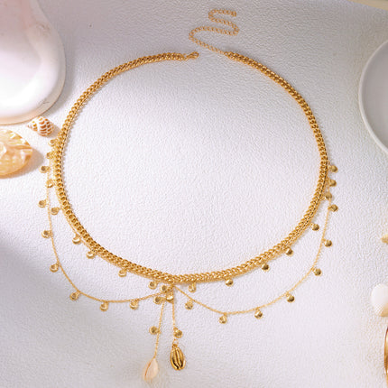 Fashion Hot Girl Party Personality Body Chains Shell Scallop Pendant