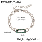 Steel Green Zircon / Bracelet