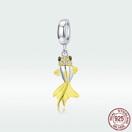 Goue Geluk Koi Hanger S925 Sterling Silwer Krale Selfdoen Ornament