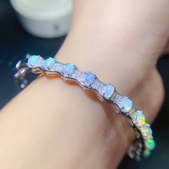 Modieuse en Unieke Natuurlike Opaalarmband