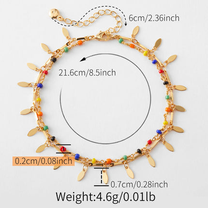 Strand Lae Retro Koperplatering 18K Egte Goue Enkelband