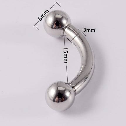 Vlekvrye Staal Geboë Staaf Liggaamspiering Oorbelle