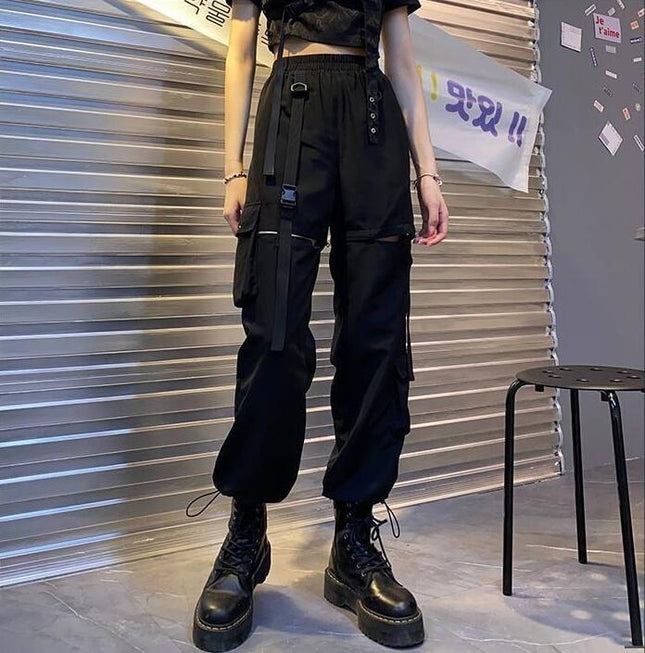 Women's Detachable White Overalls Ankle Banded Pants