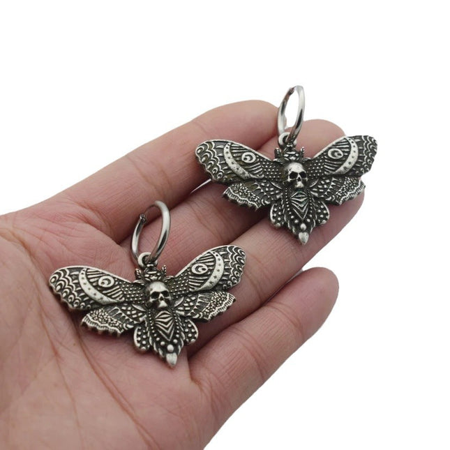 Vintage Creative Exaggerating Charm Moth Earrings