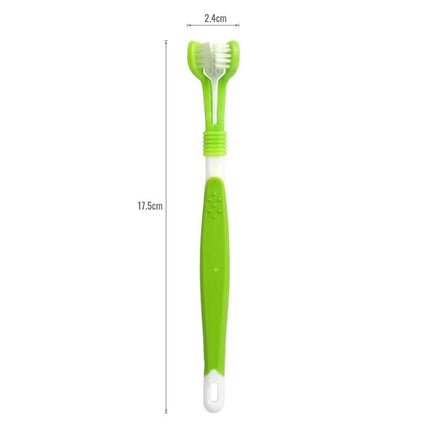 Pet Supplies Three-head Toothbrush Oral Cleaning