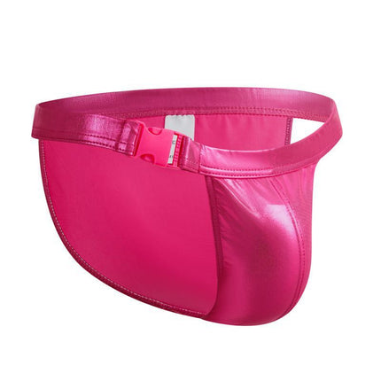 Metal Texture Laser Imitation Leather Men's Shorts