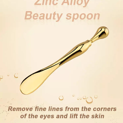 Oogroomstokrolletjie vir gesig, metaalspateltjie, poeieraansmeerder, oogroommasseerder, gesigroommasseerstokkies, oogmetaalgrimeerspatel, oogwand 10cm
