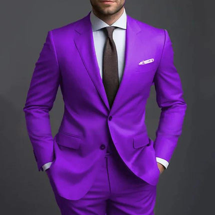 Business Casual Men's Fashion Suit Two-piece Suit