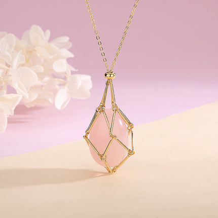 Spring New Natural Energy Crystal Pendant Ins Niche Design Valentine’s Day Bag Bag Peace Necklace