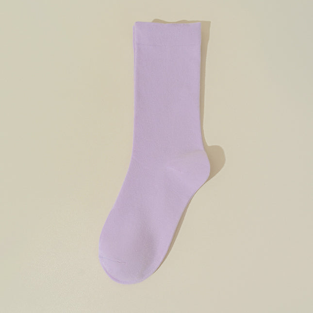 Women's Summer Thin Pure Cotton Mid-calf Length Socks Seamless Socks