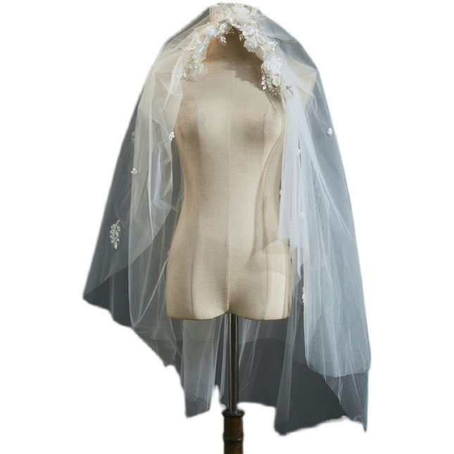 Vintage Krale Kant Blomblaar Hoofbedekking