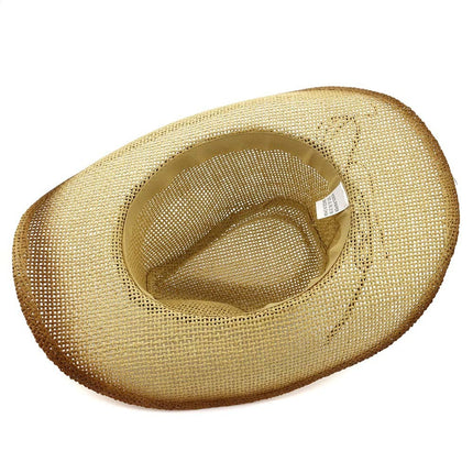 Western Spray Paint Straw Cowboy Hat Beach Hat
