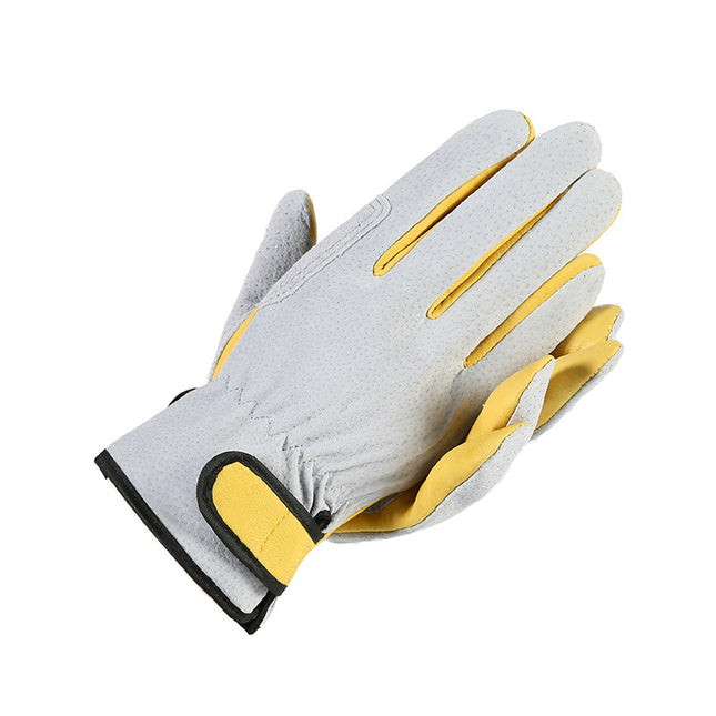 Arc-welder's Gloves Short Work Welding Labor Protection Leather Gloves