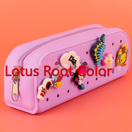 Student Cute Silicone Hole Pencil Case