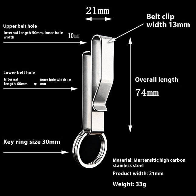 Man Waist Mounted Car Key Ring Clip Wear Belt