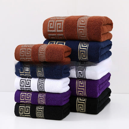 Wye Satyn Jacquard Strand Katoen Badhanddoek