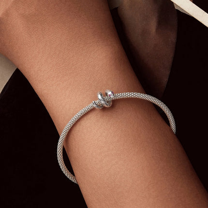 S925 Sterling Silver Snake Running Diy Lucky Beads