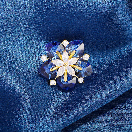 Lig luukse hoëgraad super glimmende sneeuvlokkie persoonlikheid corsage pakbaadjie elegante speld