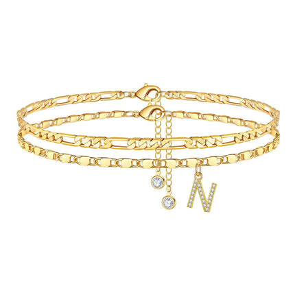 Sy-tabletketting Dubbellaag Dubbele Letter-hangertjie Enkelbandornament