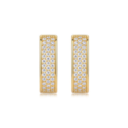 Colorful Love - Premium Moissanite Luukse Mode Ligte Luukse Juweliersware Silwer Stud Oorbelle S925 Silwer Geëlektroplateerde Goud