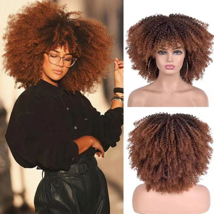 Afrika Krulhare Afro Pruik Hoofbedekking