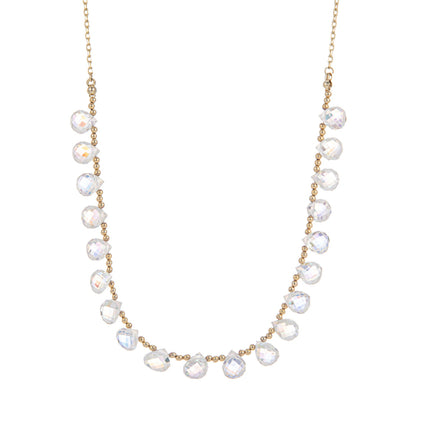 Minimalistiese Kristal Choker Regte Goudgeplateerde Luukse En Elegante Magnetiese Sluiting Halsnoer