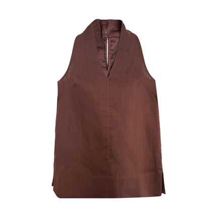 French Linen V-neck Halter Vest For Women