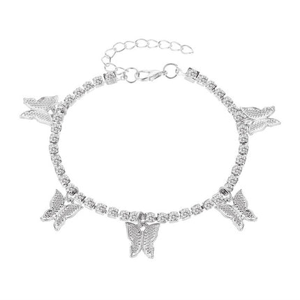 Simple Temperament Small Butterfly Tassel Anklet
