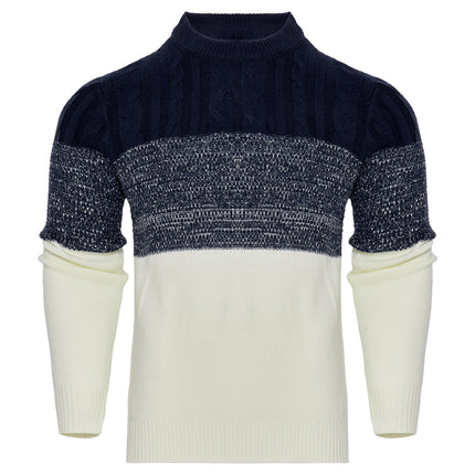 Men's Knitted Sweater Fashion Long-sleeved Pullover Tops Fall And Winter Clothing