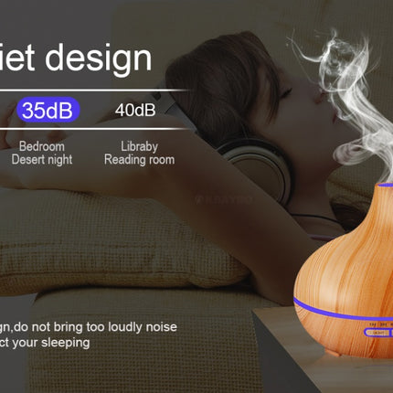 Creative Home Appliance Full Wood Grain Remote Control Aromatherapy Lamp