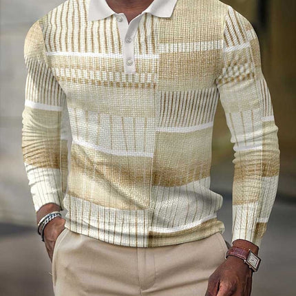 Men's 3D Printing Casual Retro Long Sleeve Top