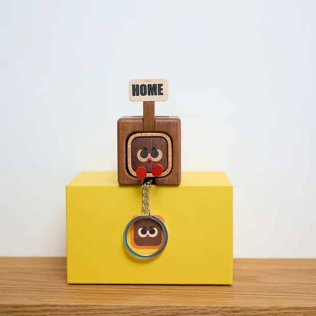Magnetic Wooden Keychain Creative Fridge Magnet